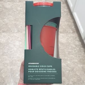Starbucks Reusable Cups Glitter 5 Pack